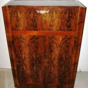 Large Cellarette of Spectacular Burl Walnut