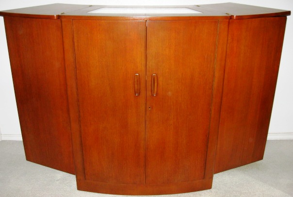Portable 'Envelope Bar' of  Fabulous Golden Teak