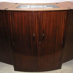 Portable 'Envelope Bar' of Gorgeous Ribbon Mahogany