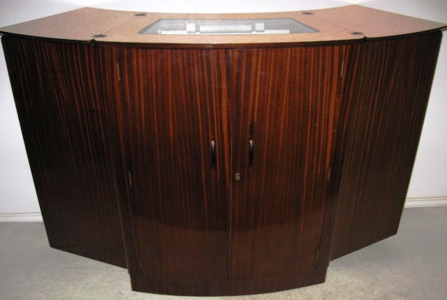 Portable 'Envelope Bar' of Gorgeous Ribbon Mahogany