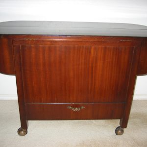 Prohibition Portable Pop-Up Bar of Mahogany w/ Butterfly Movement