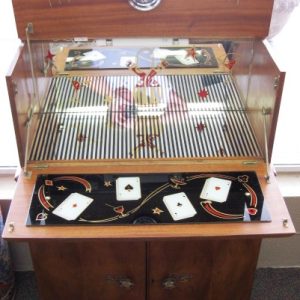 Cellarette of Walnut with Outstanding Mirrored Bar Service