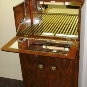 Cellarette of Fabulous Crown-Cut Walnut