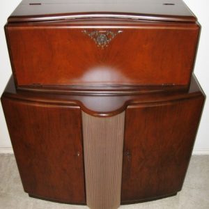 Large Tiered Cellarette of Walnut with Exterior Lighting