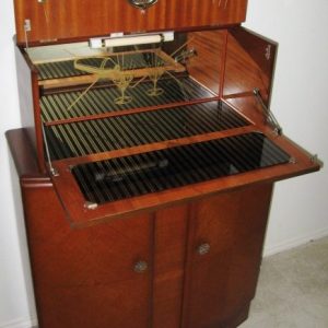 Large Tiered Cellarette of Fabulous Quarter-Sawed Oak