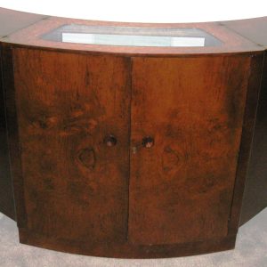 Portable 'Envelope Bar' of Spectacular Burl Walnut